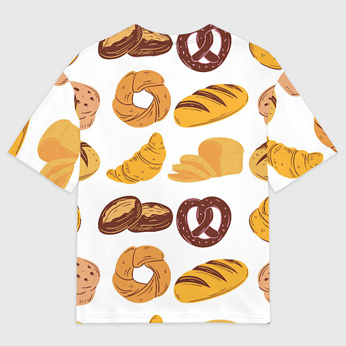 Мужская футболка оверсайз Булки / 3D-принт – фото 2