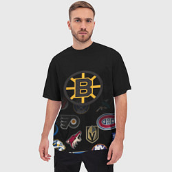 Футболка оверсайз мужская NHL Boston Bruins Z, цвет: 3D-принт — фото 2