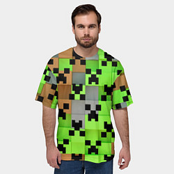 Футболка оверсайз мужская Minecraft, цвет: 3D-принт — фото 2