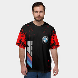 Футболка оверсайз мужская BMW, цвет: 3D-принт — фото 2