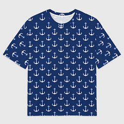Футболка оверсайз мужская Якоря, цвет: 3D-принт