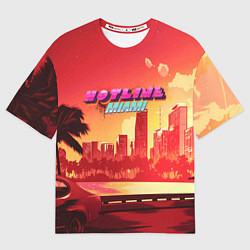 Футболка оверсайз мужская HOTLINE MIAMI, цвет: 3D-принт