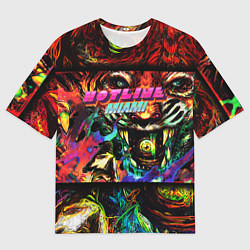 Мужская футболка оверсайз HOTLINE MIAMI