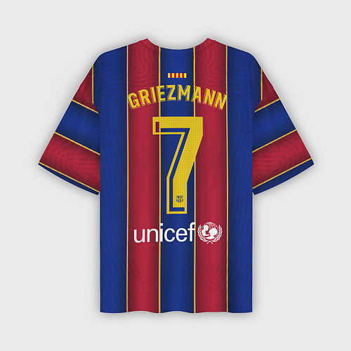 Мужская футболка оверсайз Griezmann home 20-21 / 3D-принт – фото 2