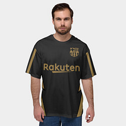 Футболка оверсайз мужская Messi away 20-21, цвет: 3D-принт — фото 2