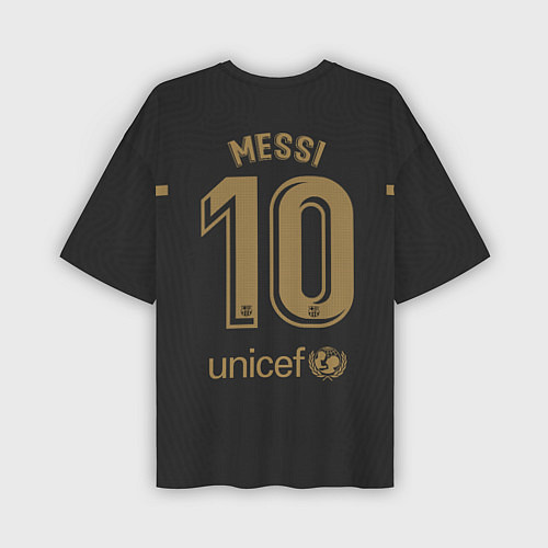 Мужская футболка оверсайз Messi away 20-21 / 3D-принт – фото 2