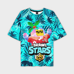 Мужская футболка оверсайз BRAWL STARS TROPICAL SPROUT