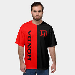 Футболка оверсайз мужская HONDA, цвет: 3D-принт — фото 2
