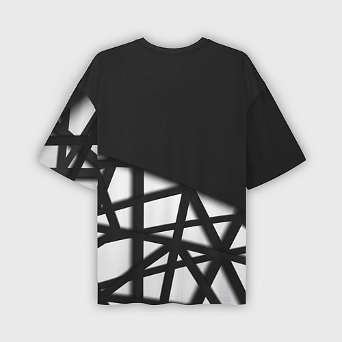 Мужская футболка оверсайз BLACK GEOMETRY / 3D-принт – фото 2