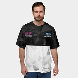 Футболка оверсайз мужская SUBARU WRX STI спина Z, цвет: 3D-принт — фото 2
