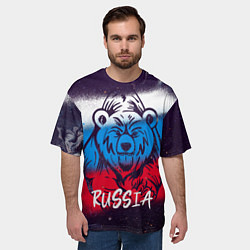 Футболка оверсайз мужская Russia Bear, цвет: 3D-принт — фото 2