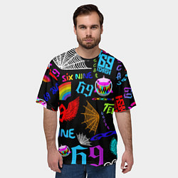 Футболка оверсайз мужская 6IX9INE, цвет: 3D-принт — фото 2