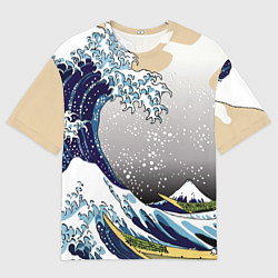 Футболка оверсайз мужская The great wave off kanagawa, цвет: 3D-принт