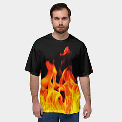 Футболка оверсайз мужская ОГНЕННЫЙ, цвет: 3D-принт — фото 2