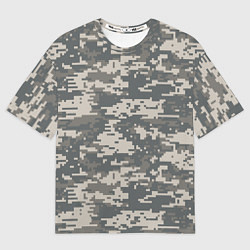Мужская футболка оверсайз Цифровой камуфляж