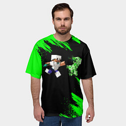 Футболка оверсайз мужская MINECRAFT, цвет: 3D-принт — фото 2