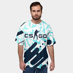 Футболка оверсайз мужская CS GO КС ГО, цвет: 3D-принт — фото 2