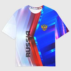 Футболка оверсайз мужская RUSSIA SPORT, цвет: 3D-принт