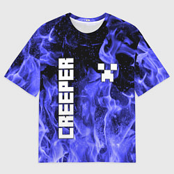 Футболка оверсайз мужская MINECRAFT CREEPER, цвет: 3D-принт