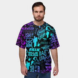 Футболка оверсайз мужская BILLIE EILISH БИЛЛИ АЙЛИШ, цвет: 3D-принт — фото 2