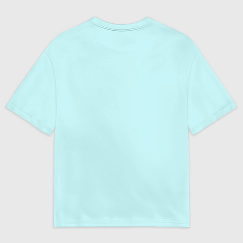 Мужская футболка оверсайз Белый котенок с клубком милый / 3D-принт – фото 2