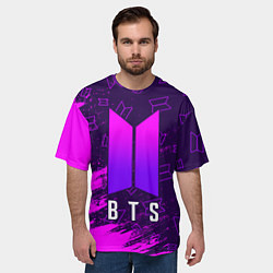 Футболка оверсайз мужская BTS БТС, цвет: 3D-принт — фото 2