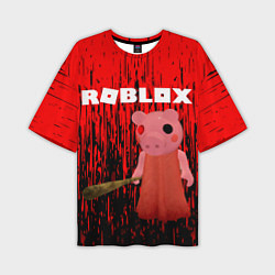 Мужская футболка оверсайз Roblox Piggy