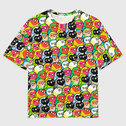 Футболка оверсайз мужская Папуги, цвет: 3D-принт