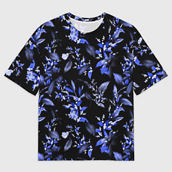 Футболка оверсайз мужская Ночные цветы, цвет: 3D-принт