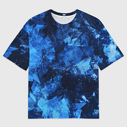 Футболка оверсайз мужская Blue Abstraction, цвет: 3D-принт