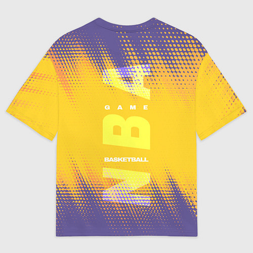Мужская футболка оверсайз Los Angeles Lakers / 3D-принт – фото 2