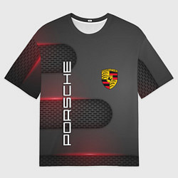 Футболка оверсайз мужская PORSCHE, цвет: 3D-принт