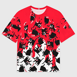 Мужская футболка оверсайз WHAT CAT