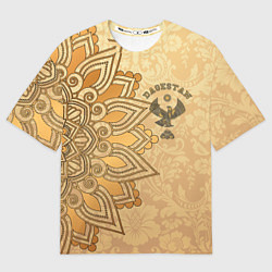 Футболка оверсайз мужская Дагестан в золоте, цвет: 3D-принт