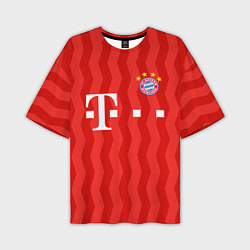 Футболка оверсайз мужская FC Bayern Munchen униформа, цвет: 3D-принт