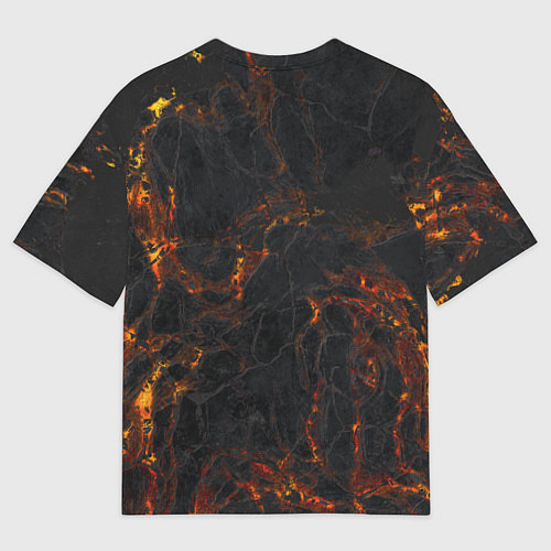 Мужская футболка оверсайз Лава / 3D-принт – фото 2