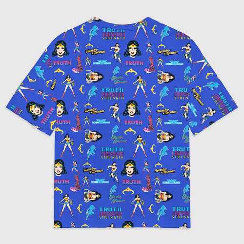 Мужская футболка оверсайз Паттерн Чудо-женщина / 3D-принт – фото 2