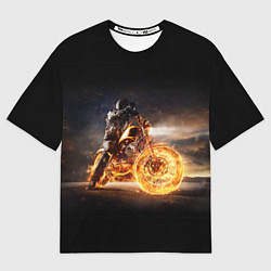 Мужская футболка оверсайз Fire racer