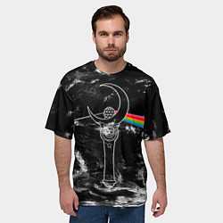 Футболка оверсайз мужская Dark Side of the Moon Stick, цвет: 3D-принт — фото 2