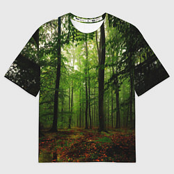 Футболка оверсайз мужская Лес, цвет: 3D-принт