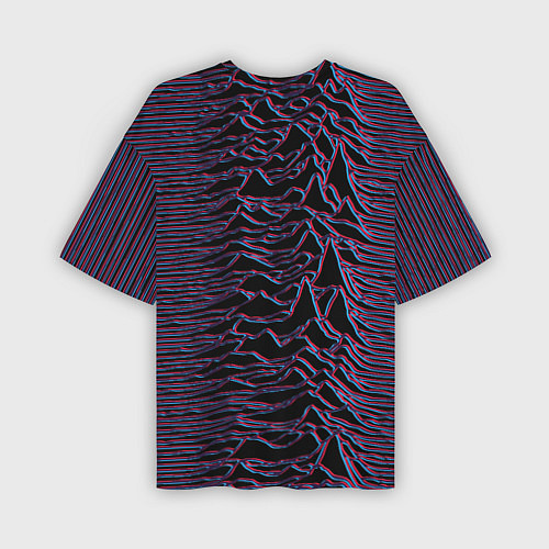 Мужская футболка оверсайз Joy Division Glitch / 3D-принт – фото 2