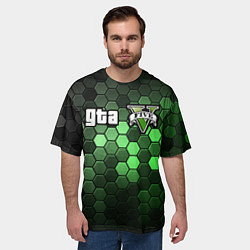 Футболка оверсайз мужская GTA 5 ГТА 5, цвет: 3D-принт — фото 2