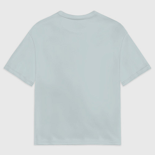 Мужская футболка оверсайз Радуга v5 - голубой / 3D-принт – фото 2