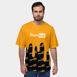 Футболка оверсайз мужская Porn Hub, цвет: 3D-принт — фото 2