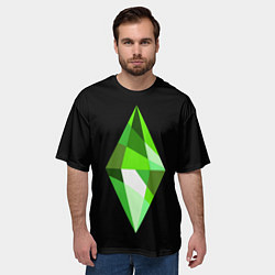 Футболка оверсайз мужская The Sims Plumbob, цвет: 3D-принт — фото 2