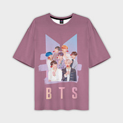 Футболка оверсайз мужская BTS, цвет: 3D-принт