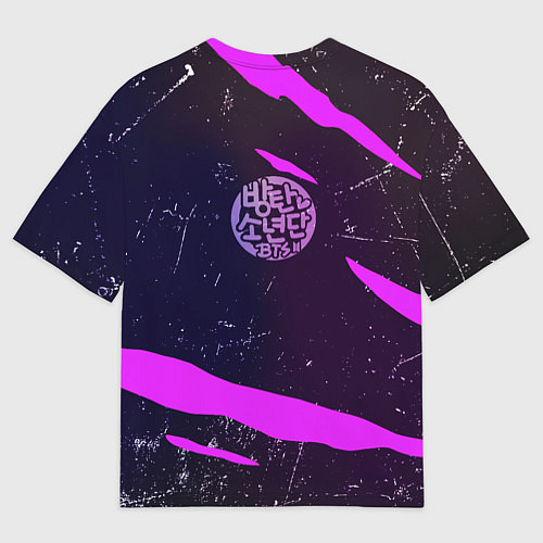 Мужская футболка оверсайз BTS / 3D-принт – фото 2