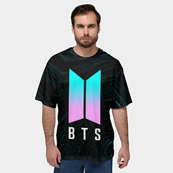 Футболка оверсайз мужская BTS БТС, цвет: 3D-принт — фото 2