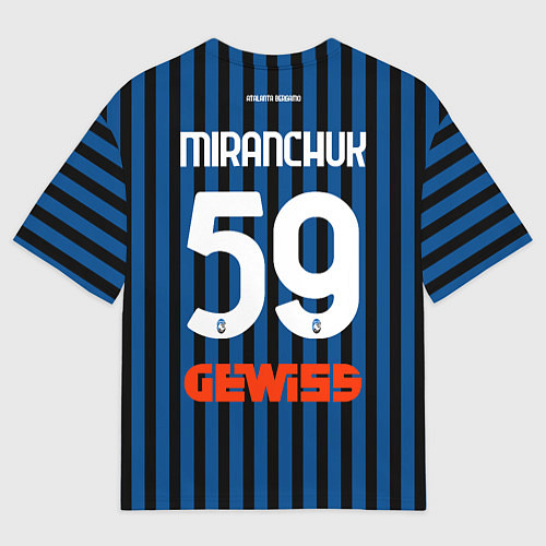 Мужская футболка оверсайз Миранчук Аталанта Форма / 3D-принт – фото 2