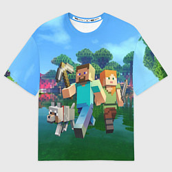 Футболка оверсайз мужская Minecraft, цвет: 3D-принт